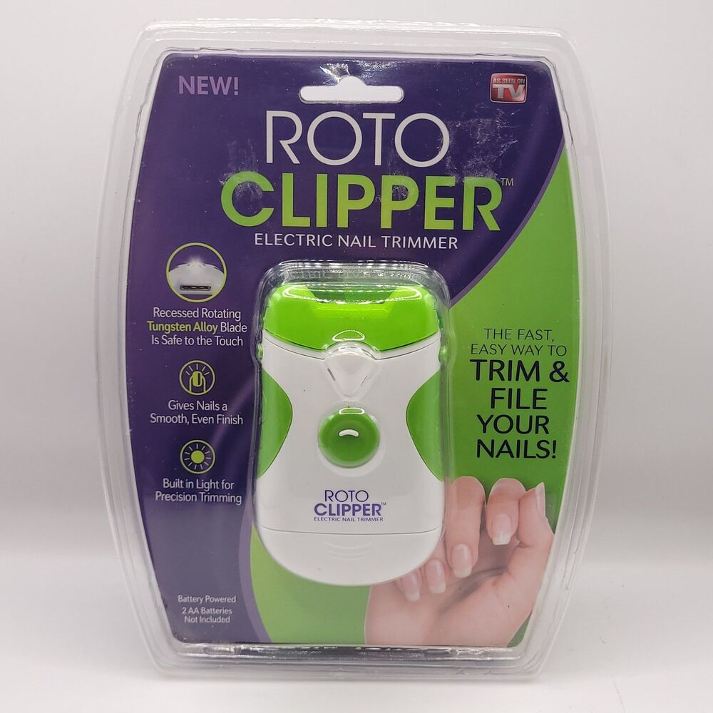 New Roto Clipper Electric Nail Trimmer File & Buffer